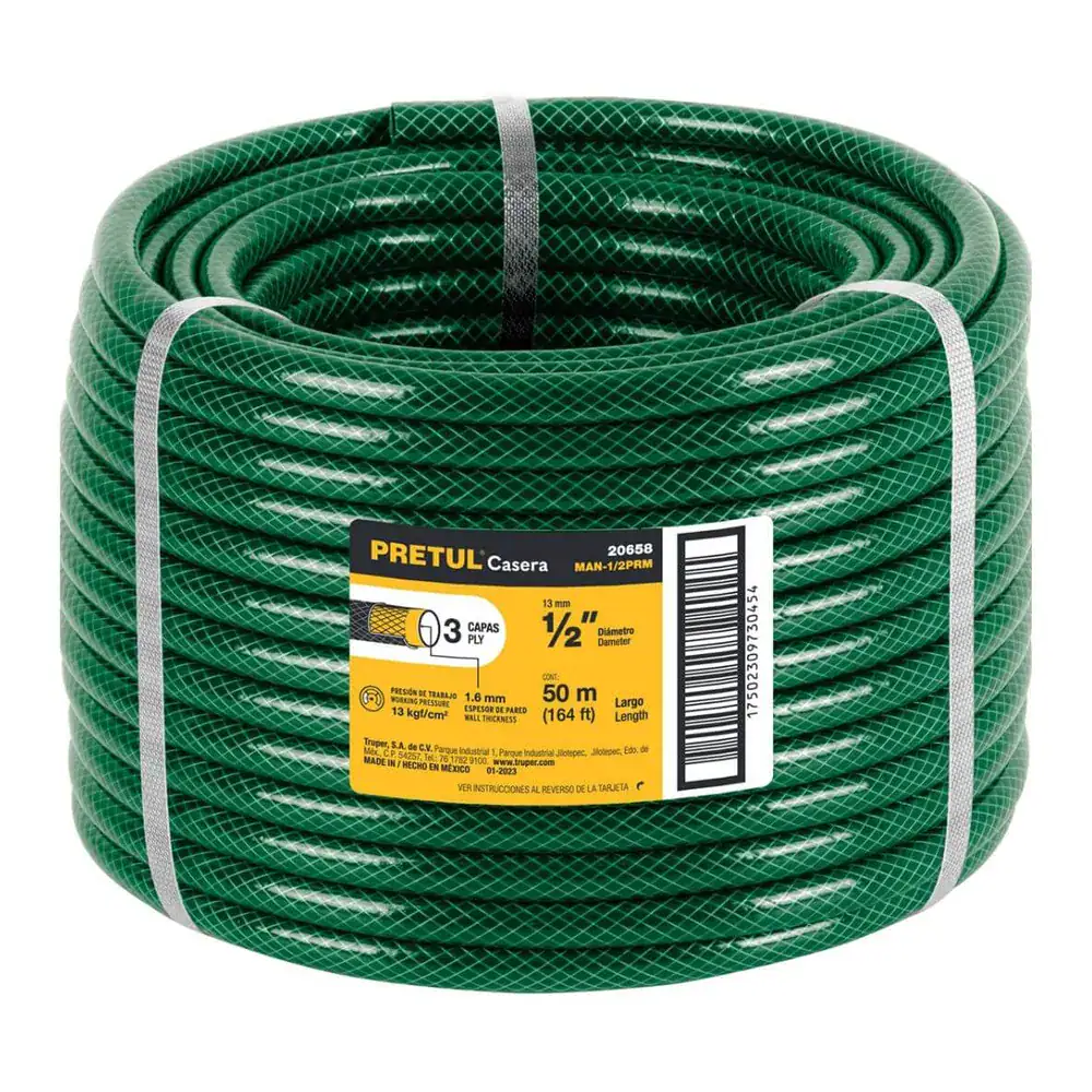 Manguera Pretul 1/2″ 3 Capas Rollo de 50 m