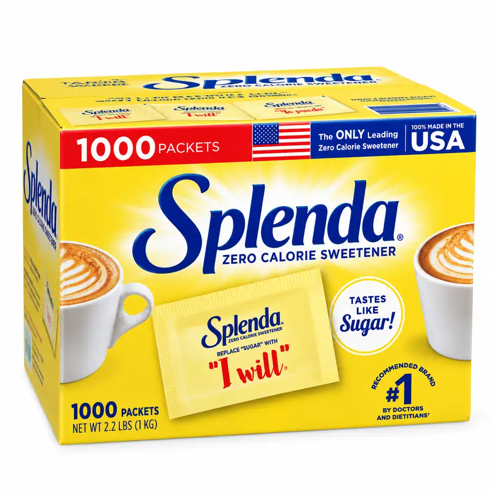 Splenda Endulzante de Sucralosa Cero Calorías 1000 sobres de 1 g