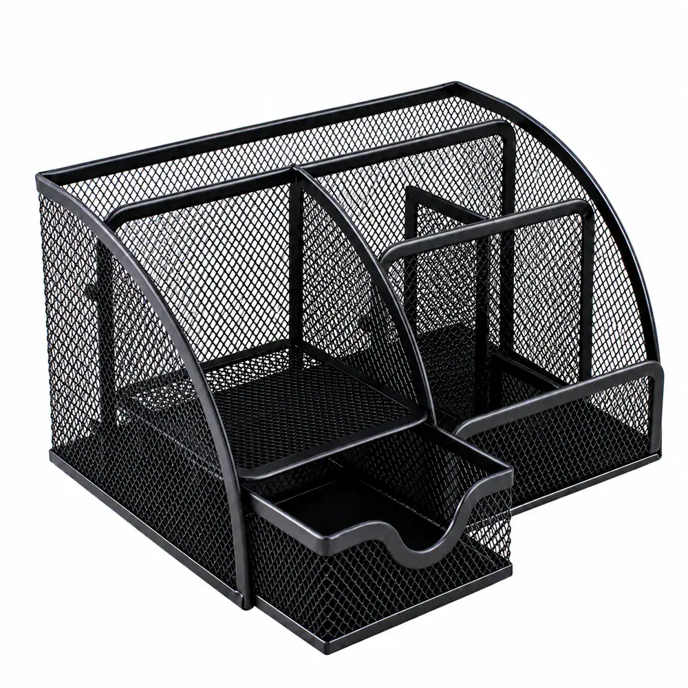 Organizador Mesh para Escritorio Rectangular Negro