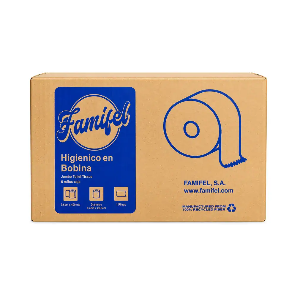 Papel Higiénico FAMIFEL Jumbo Caja de 6 Rollos