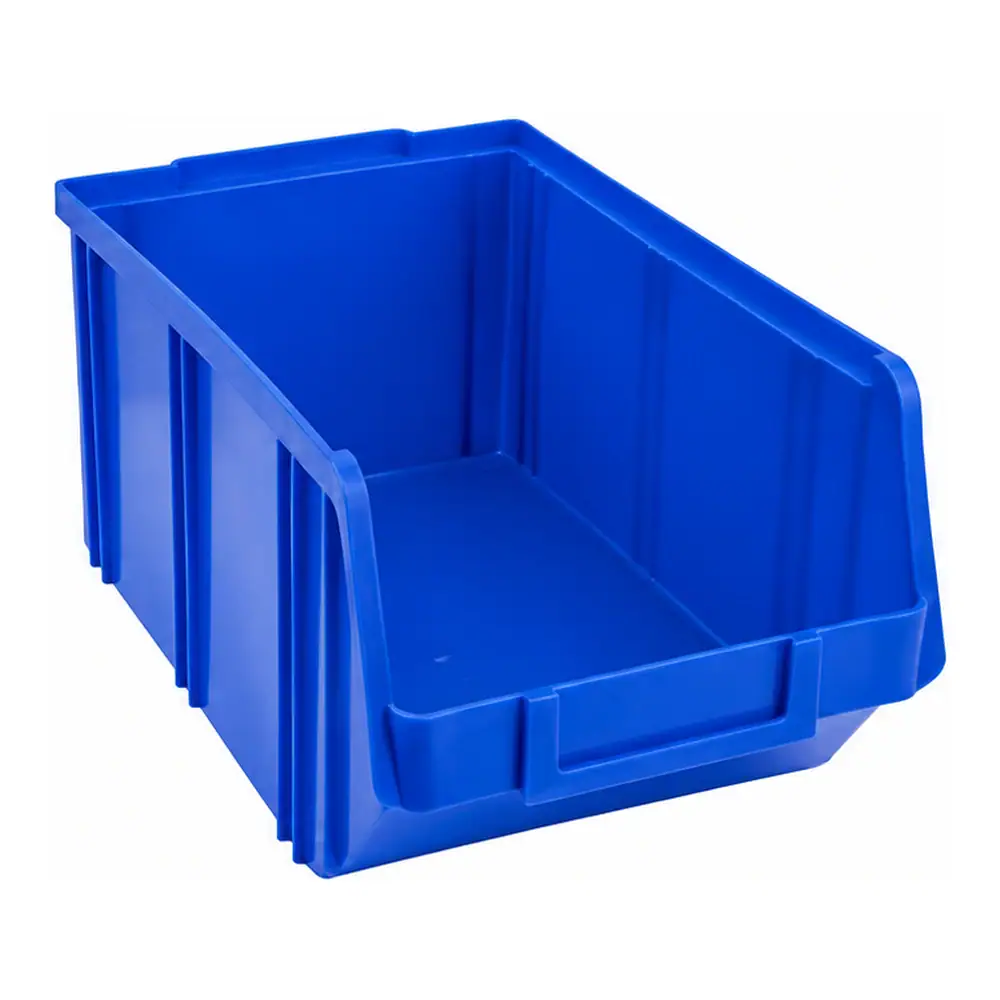 Caja Organizadora No. 4 de plástico para ordenar y clasificar diferentes artículos. Disponible en amarillo, azul y rojo para bodegas, talleres y oficinas.