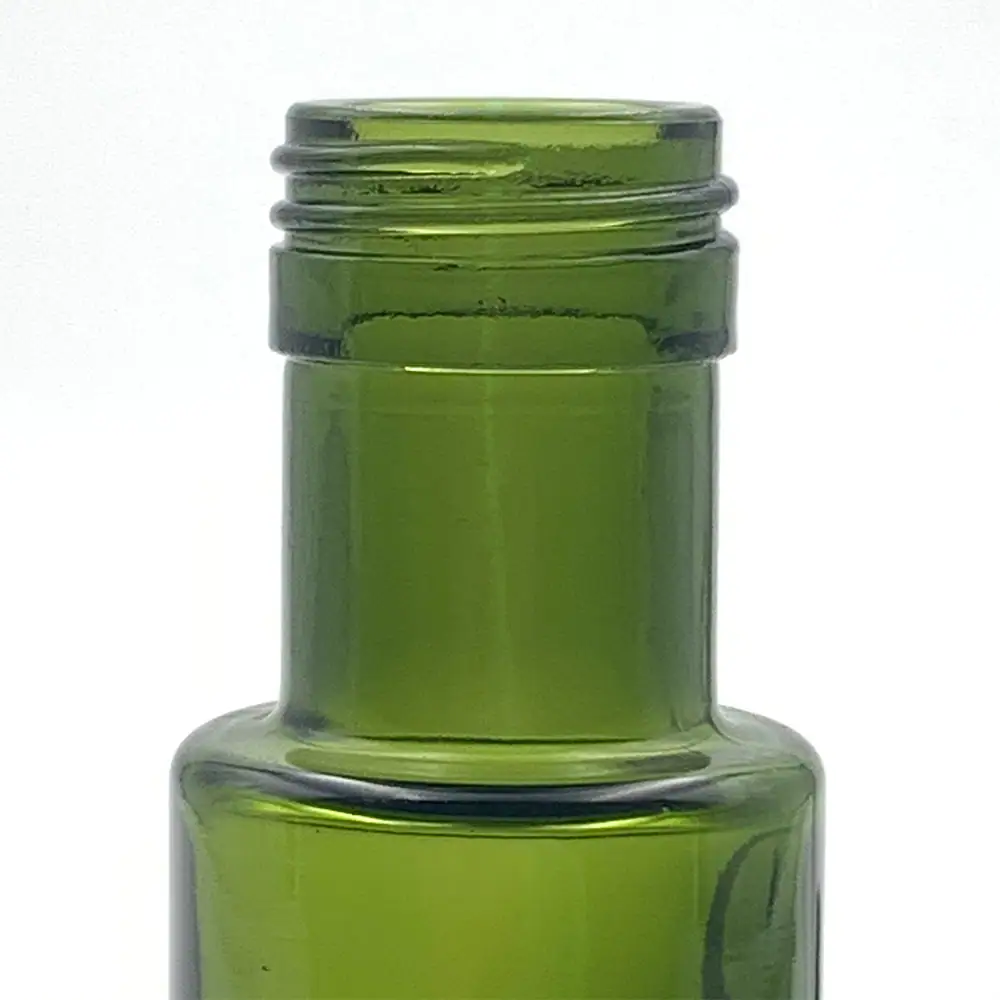 100ml Round Olive Oil Bottle – Antique Green / Dark Green | Wholesale Factory Supply 3 100ml Dark Green Round Olive Oil Bottle Neck Finish