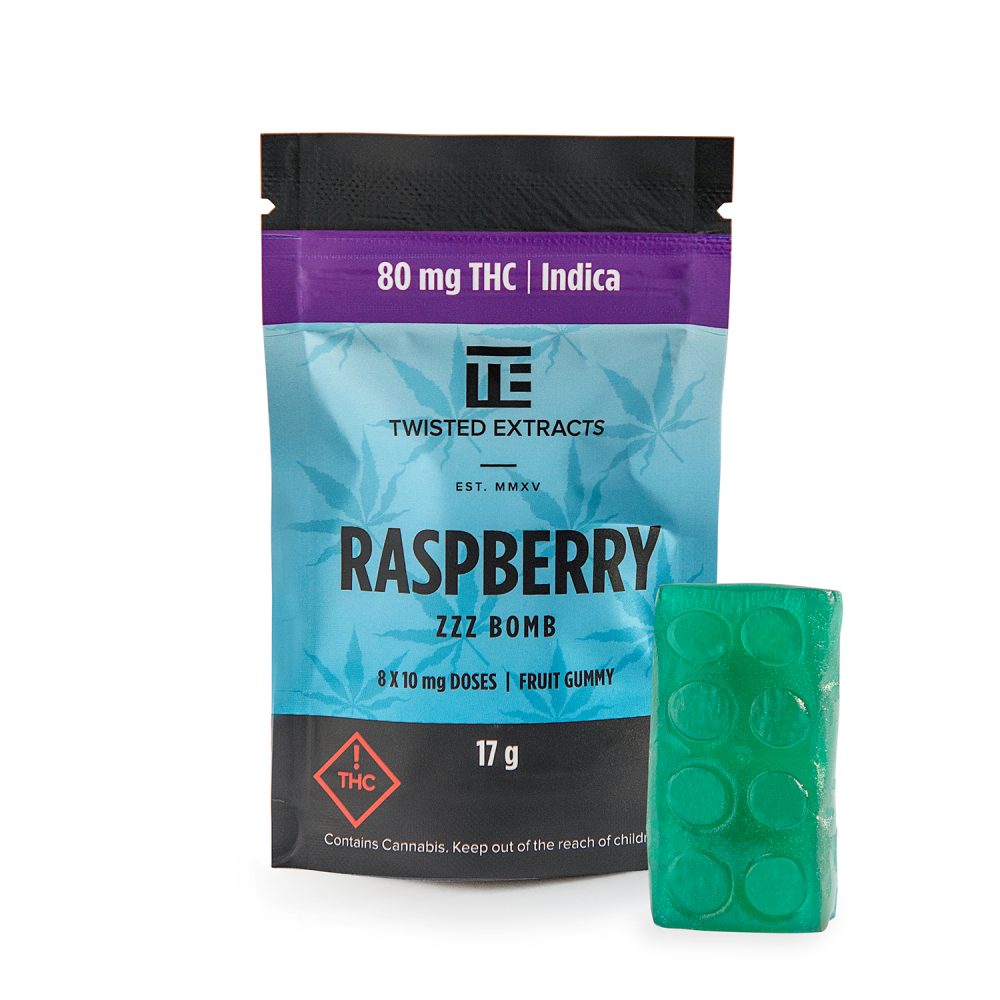 Twisted Extracts – Blue Raspberry Zzz Bomb (80mg THC) - INDICA