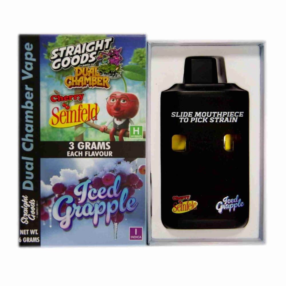 This is an image of Straight Goods Vape Dual Chamber - Cherry + Grapple