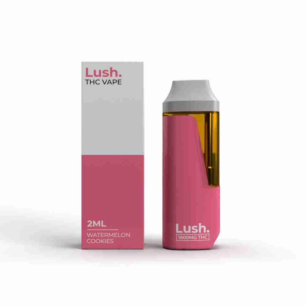 This is an image of Hybrid Disposable Vape - LUSH 2ML Watermelon Cookies