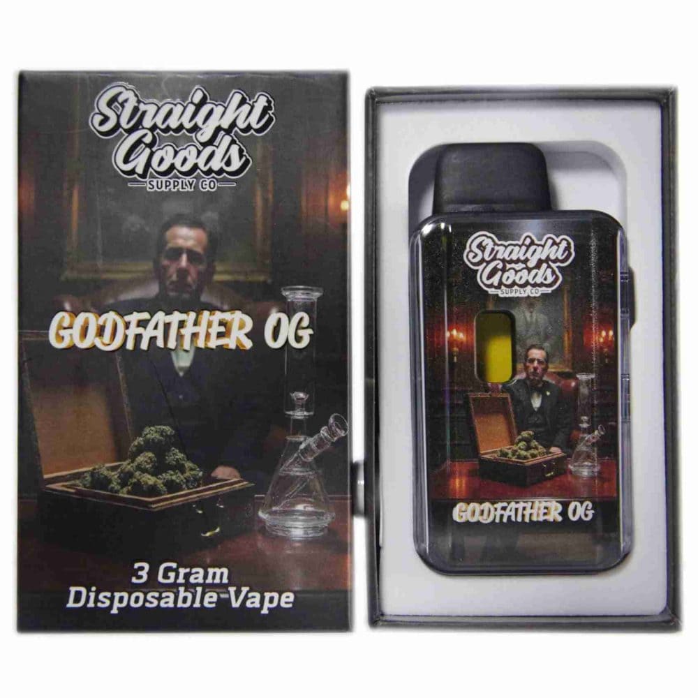 (New) Straight Goods Supply Co. – God Father OG (Indica) (3 Gram)