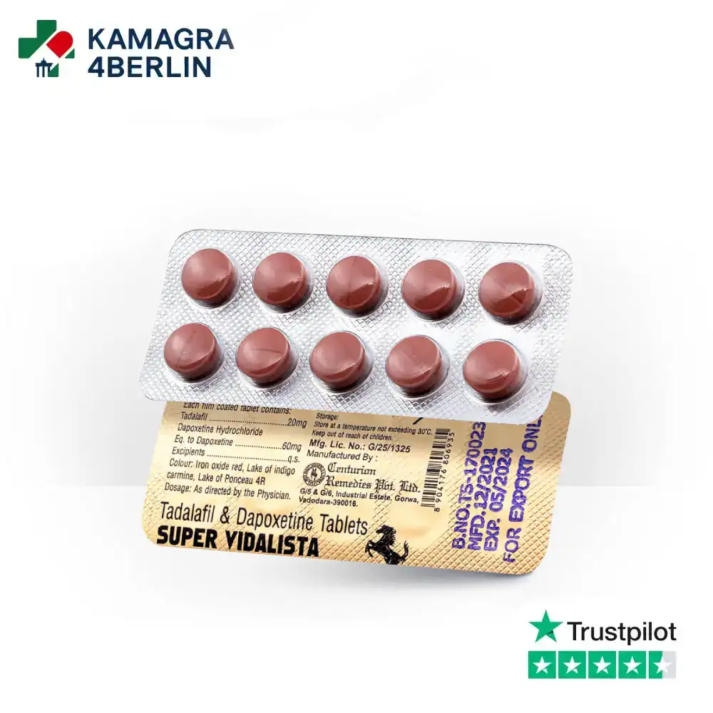 Super Vidalista Tadalafil Dapoxetine Tablet Online