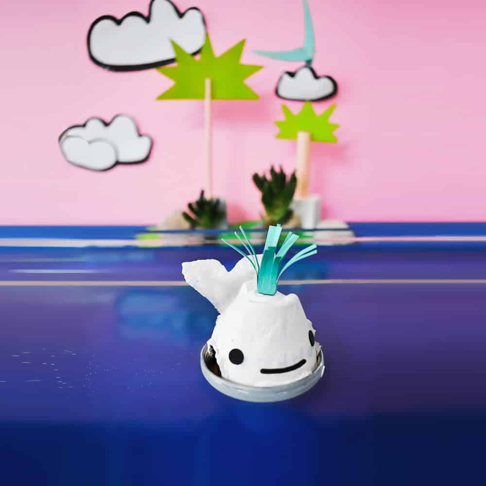 whale egg carton craft