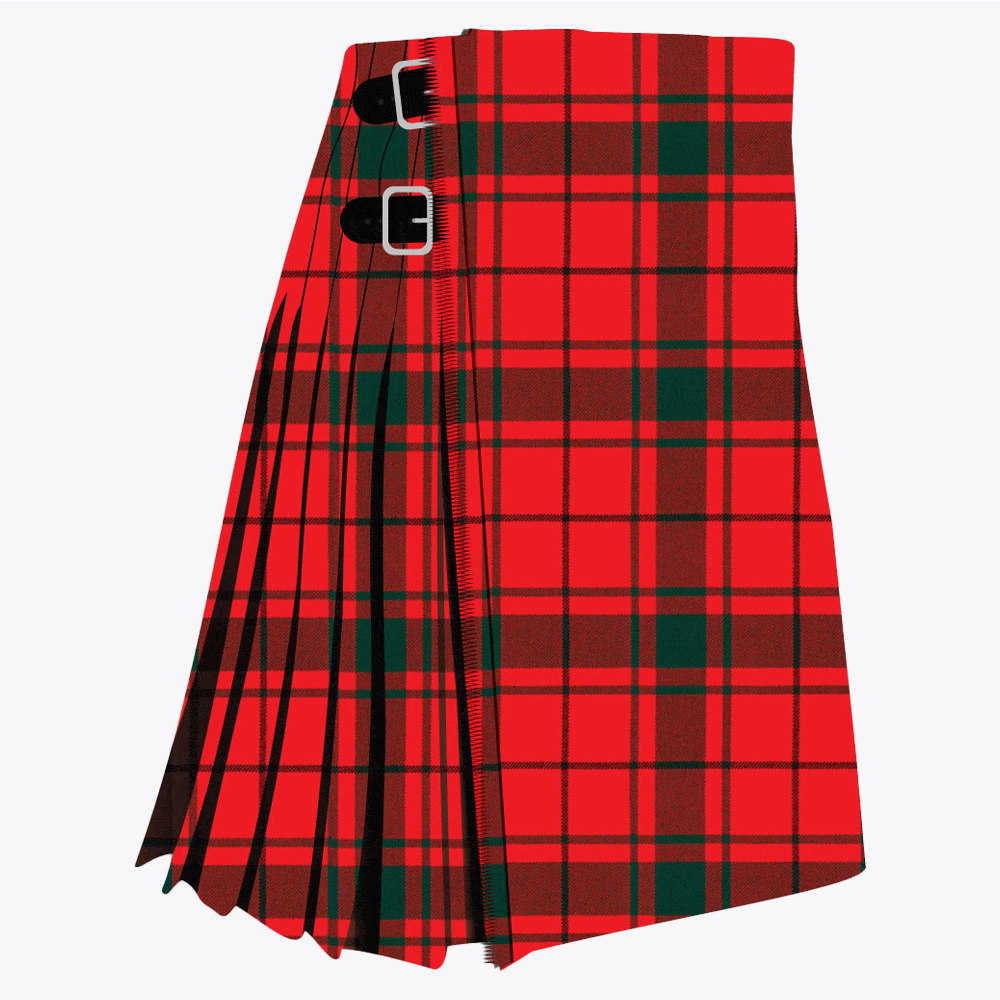 macdonald of the isles red modern tartan kilt.gif