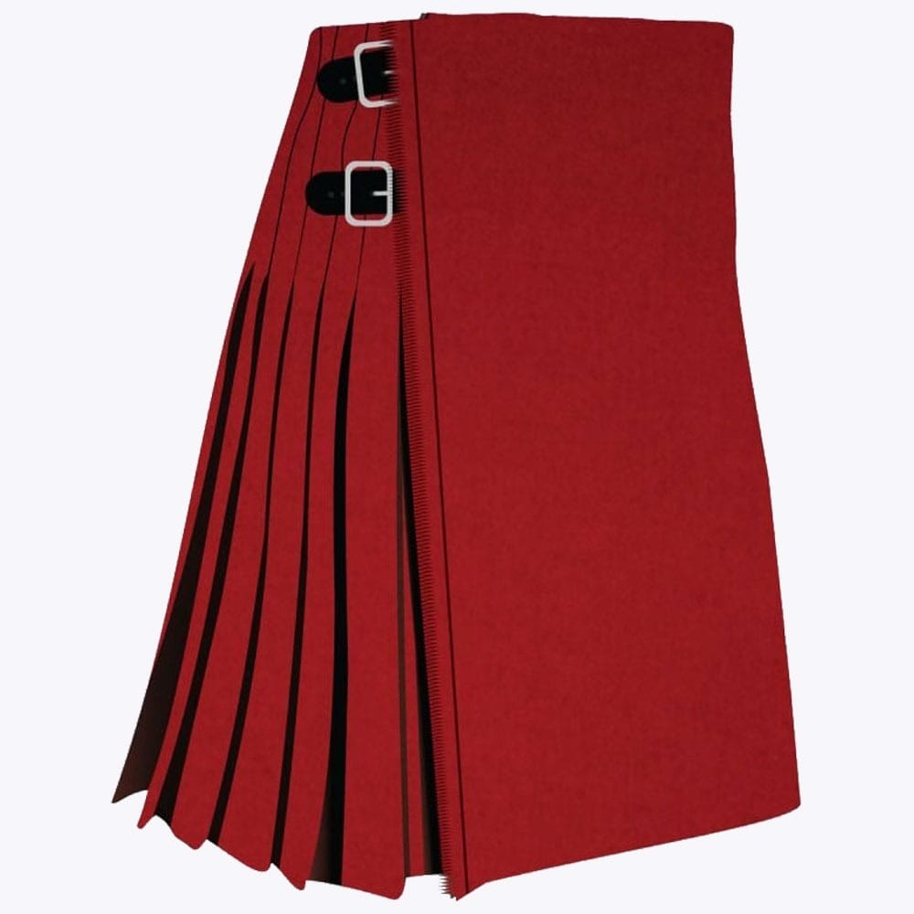 solid red modern tartan kilt.jpg