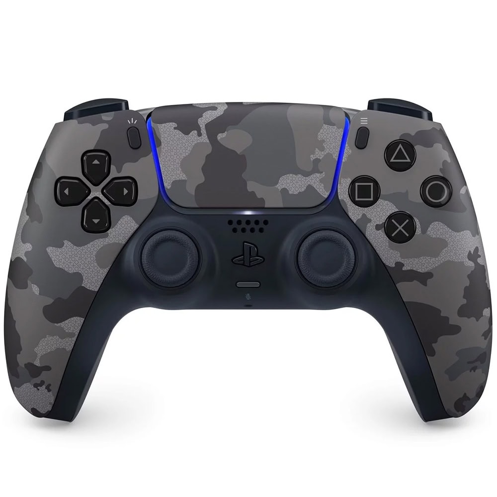 Add a fresh urban aesthetic to your PS5™ gaming space with this Grey Camouflage controller, infused with unique micro patterns of the iconic PlayStation Shapes. A USB cable is not included. To connect or charge the controller, use the USB cable supplied with the PS5™ console. Find your voice, share your passion - Chat online through the built-in microphone. Connect a headset directly via the 3.5mm jack. Record and broadcast your epic gaming moments with the create button A gaming icon in your hands - Enjoy a comfortable, evolved design with an iconic layout and enhanced sticks. Hear higher-fidelity(Compared to Dualshock 4) sound effects through the built-in speaker in supported games