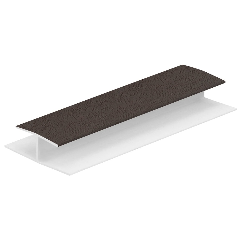 H-verbindingprofiel 10mm - Donkerbruin - Classic (met houtnerf)