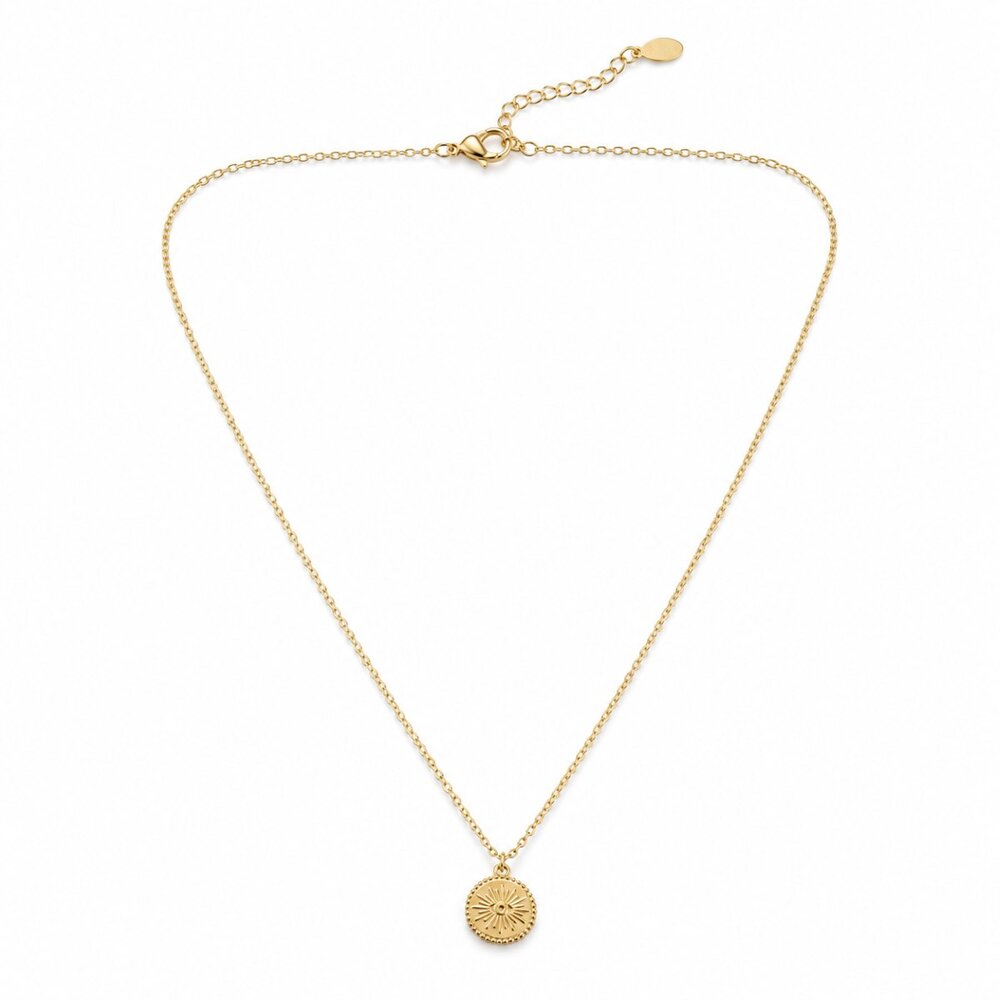 Kette Soleil Evil Eye Medaillon Kette in Gold, Produktfoto