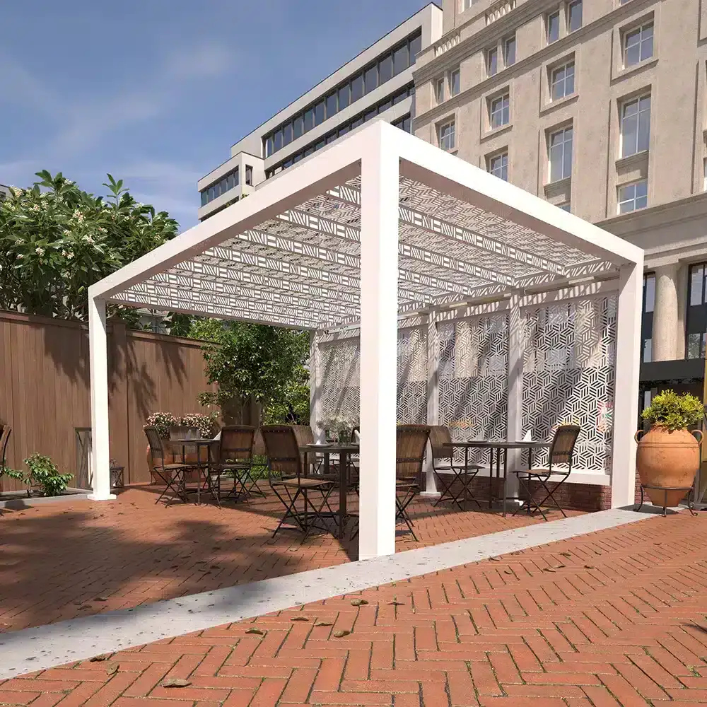 Trex Privacy Outdoor Privacy Screens on Trex Pergola Shadow