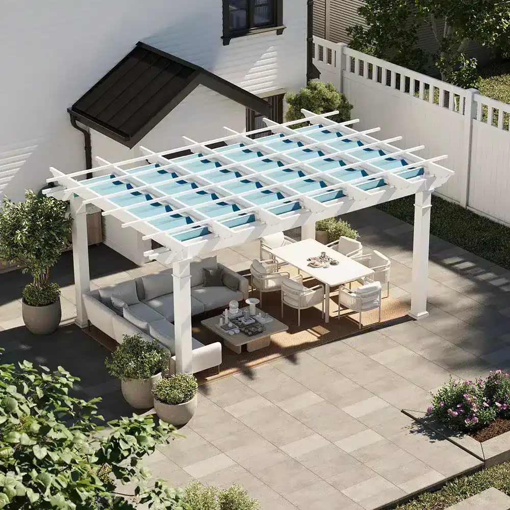 Windsor Fiberglass Pergola Kit Top View