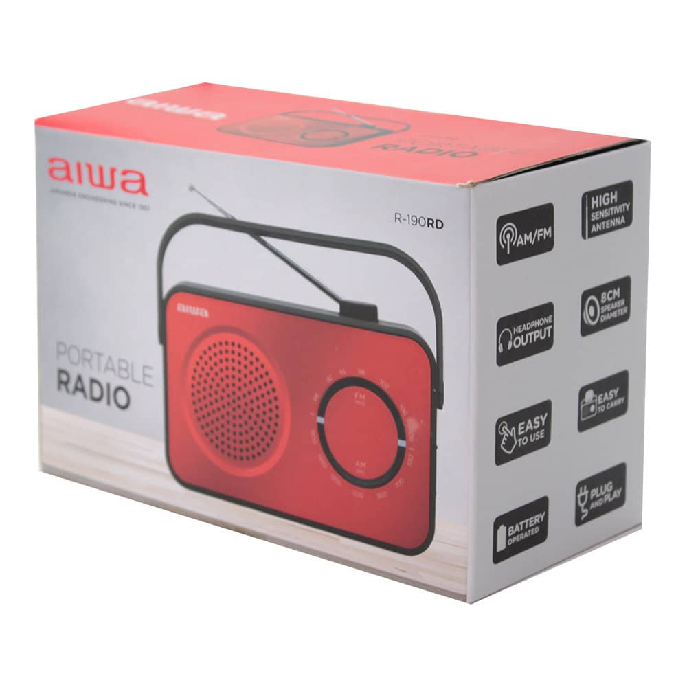 Портативно AM / FM радио Aiwa R-190RD, червено - 4