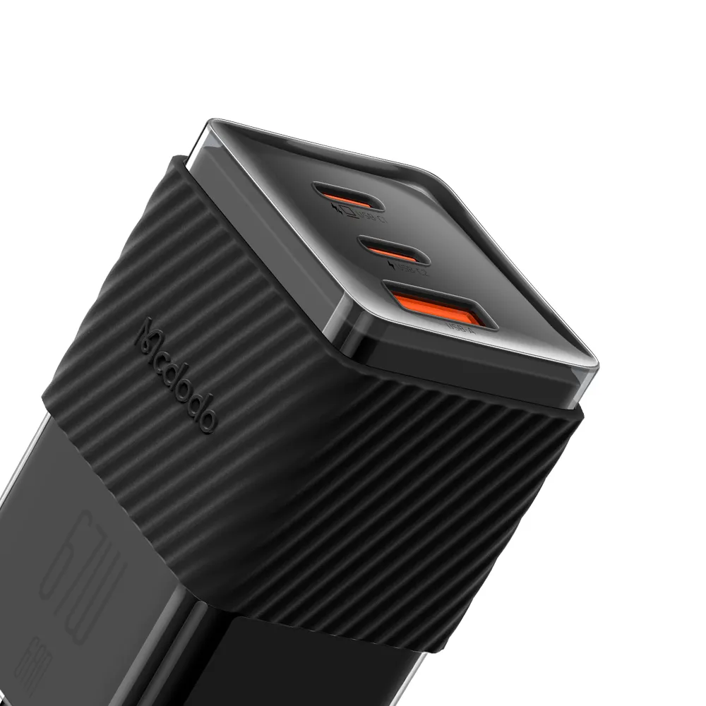 Зарядно устройство Xmart - GaN, 67W, Черно - 3