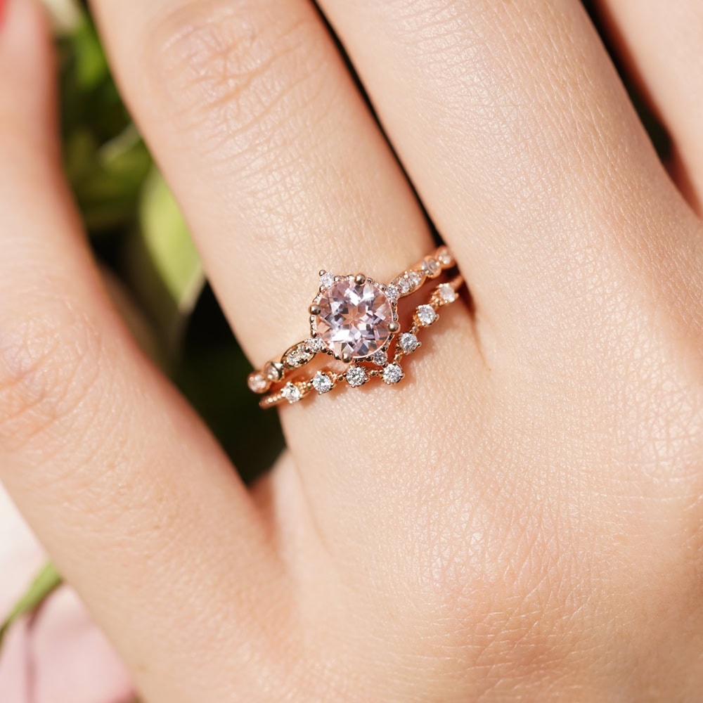 Vintage Morganite Ring - Isabella - Image 5
