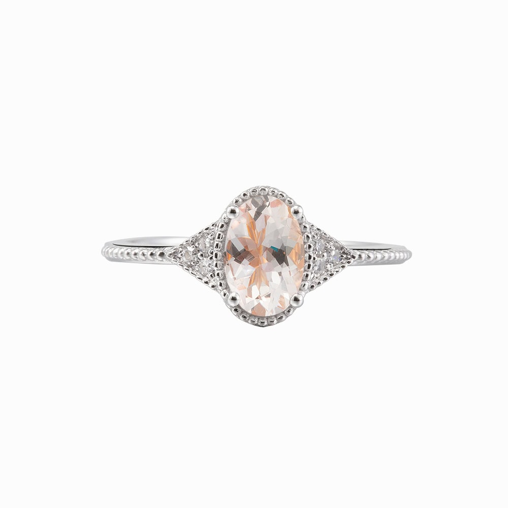 Oval Morganite Ring - Laura