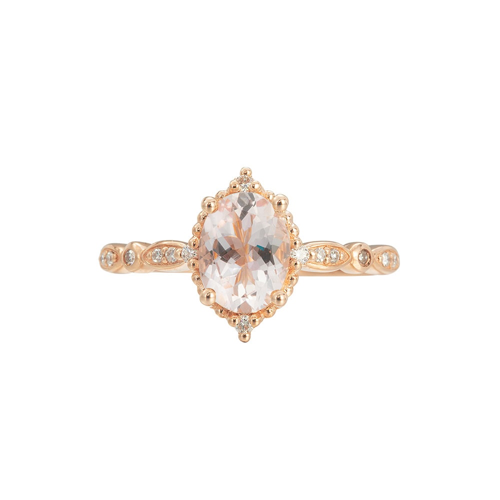 Vintage Oval Morganite Ring - Tiffany