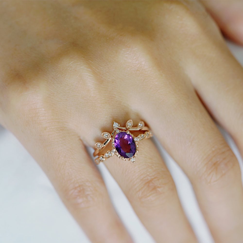 Vintage Amethyst Ring - Lilia - Image 6