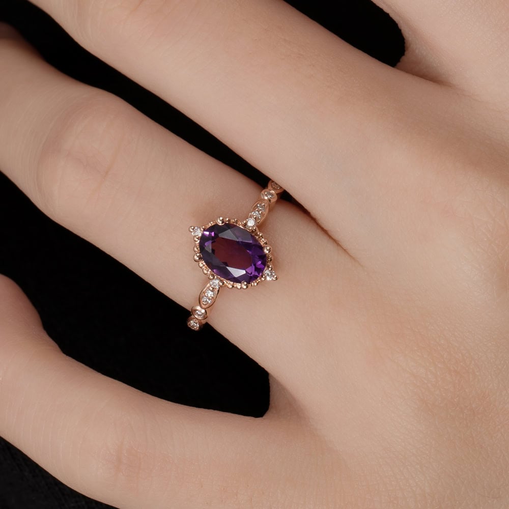 Vintage Amethyst Ring - Lilia - Image 5