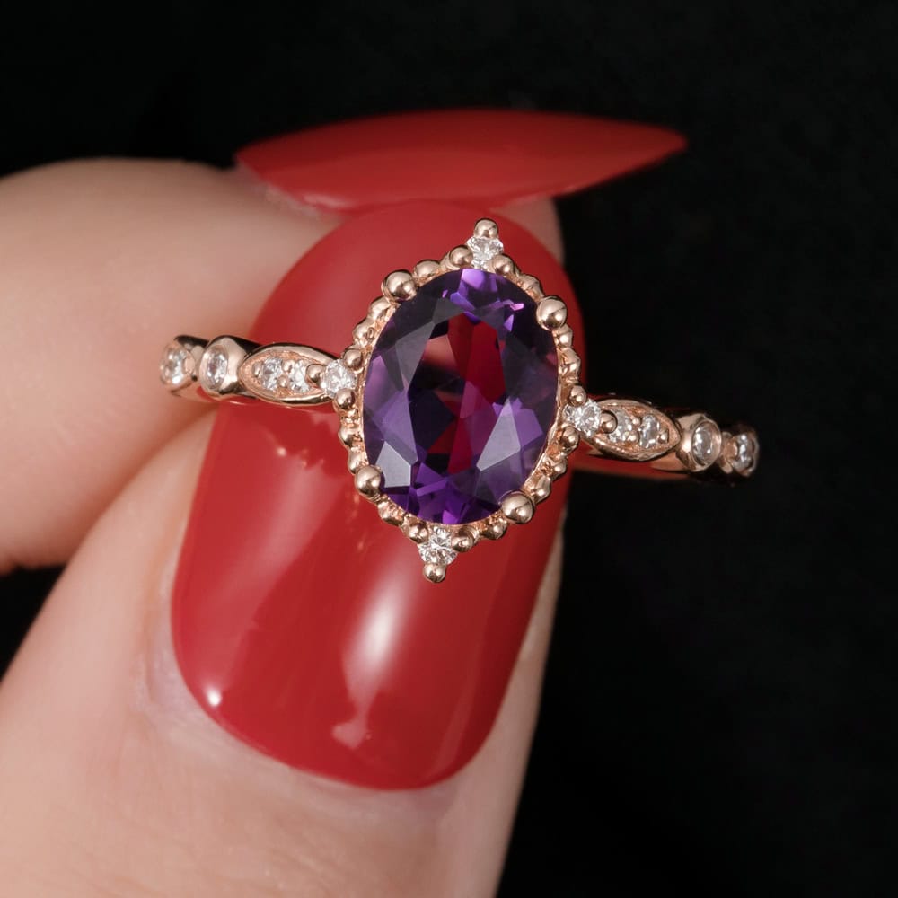 Vintage Amethyst Ring - Lilia - Image 2