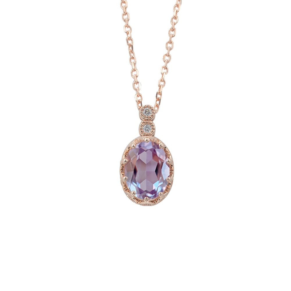 Oval Alexandrite Necklace - Maj