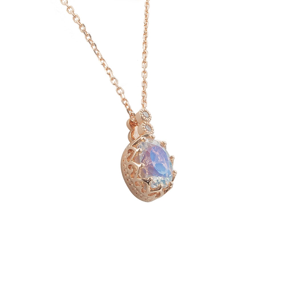 Oval Moonstone Necklace - Rita - Image 2