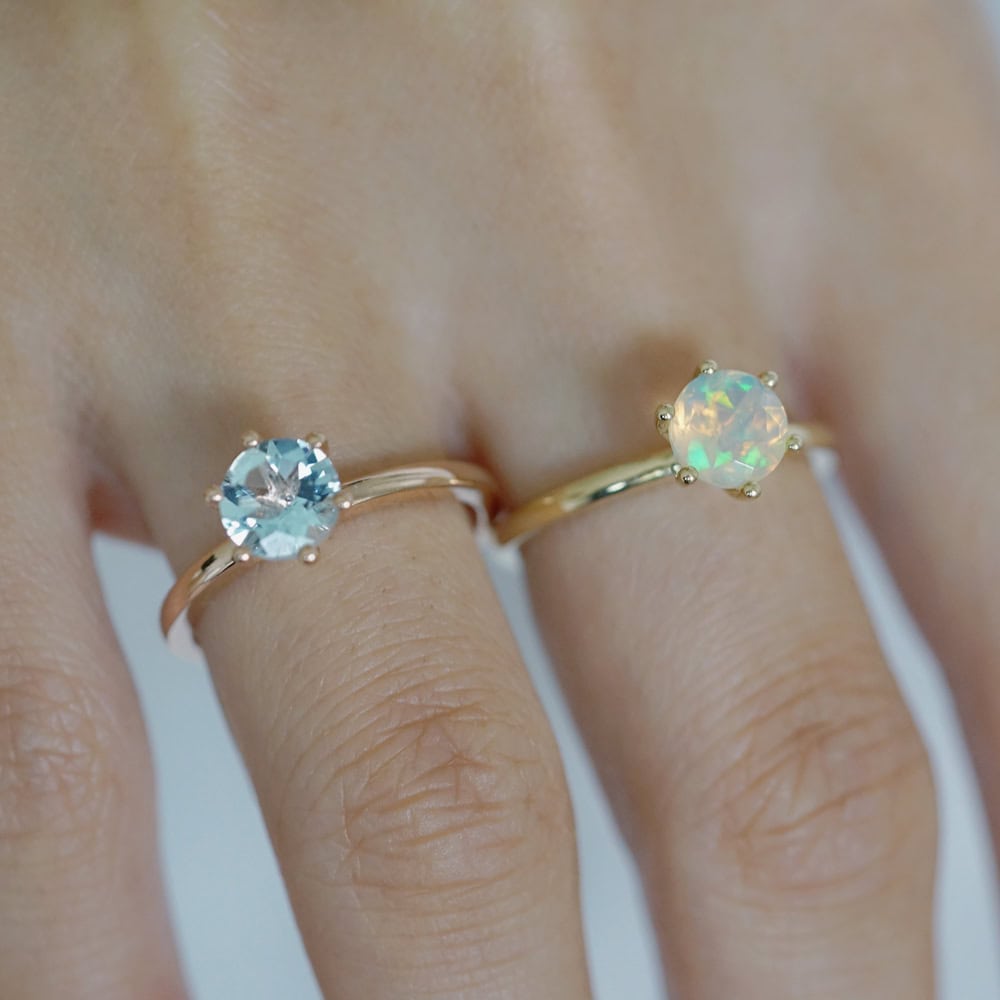 Solitaire Opal Ring - Agnes - Image 3