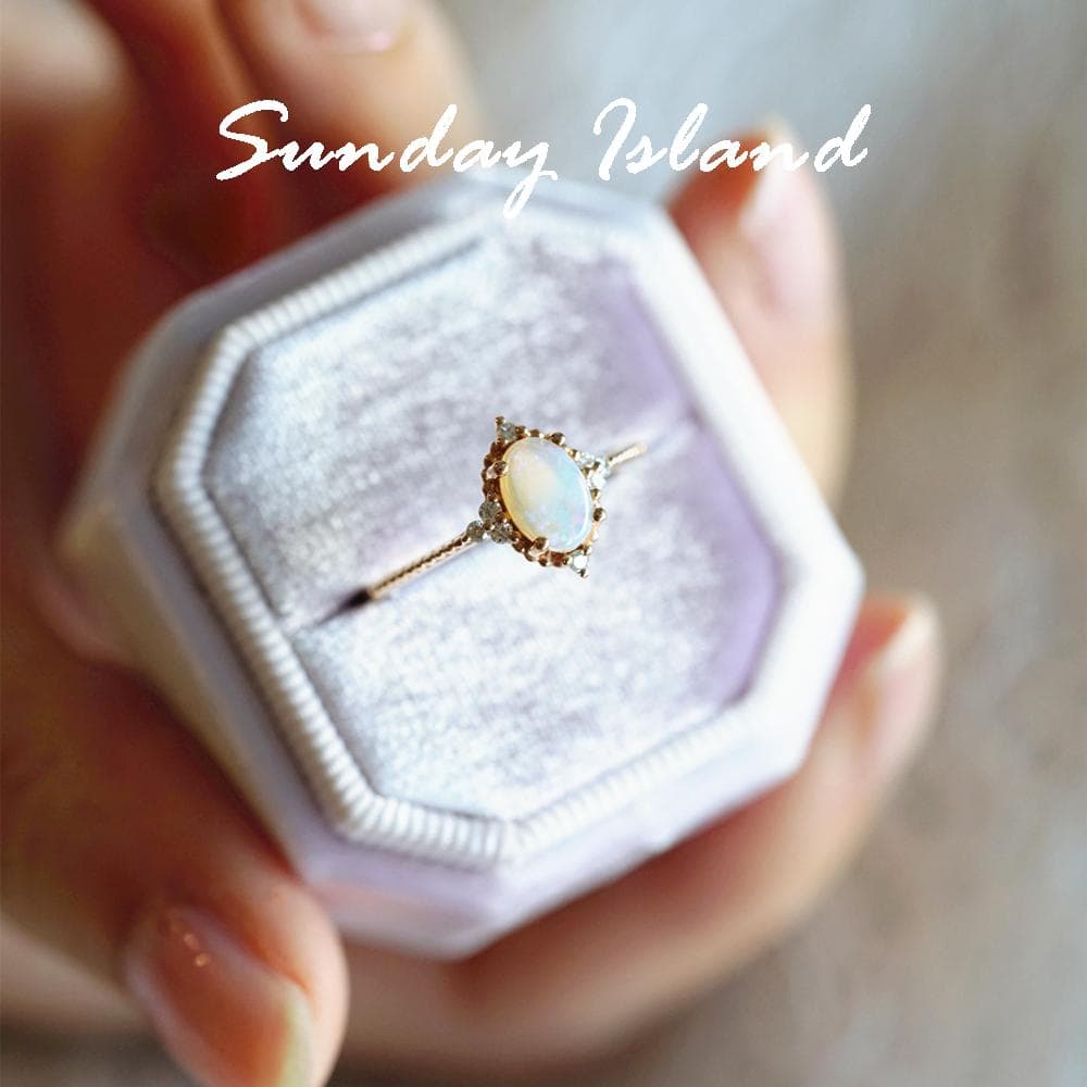 Oval Australian Opal Ring - Lydia - Image 2
