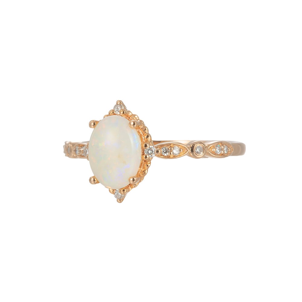Oval Australian Opal Ring - Marielle - Image 3