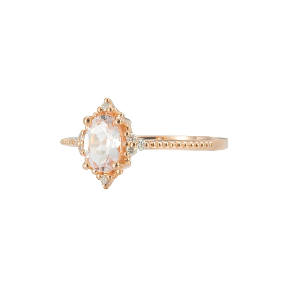 Oval Morganite Ring - Connie - Image 2