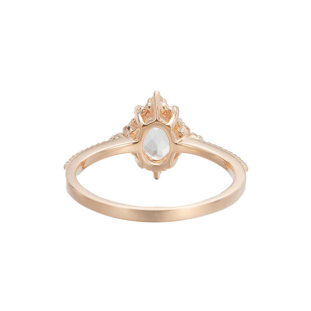 Oval Morganite Ring - Connie - Image 3