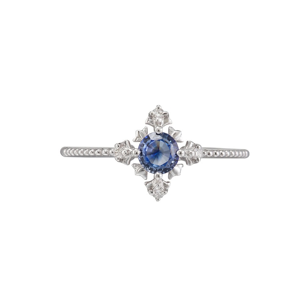 Snowflake Blue Sapphire Ring - Anais