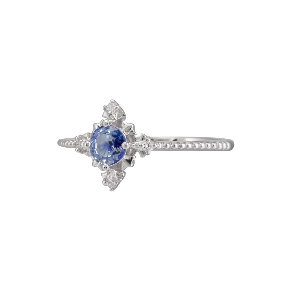 Snowflake Blue Sapphire Ring - Anais - Image 2