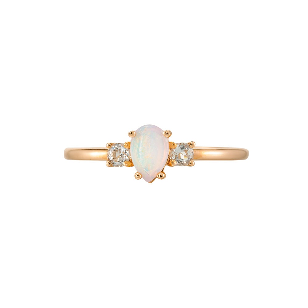 Teardrop Australian Opal Ring - Imogen