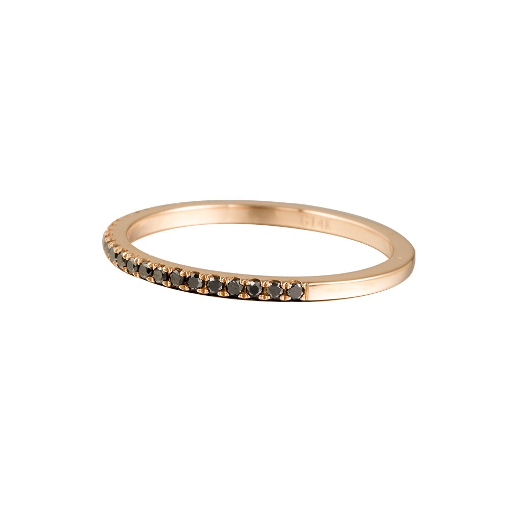 Half Eternity Black Diamond Wedding Band - Nuit - Image 2