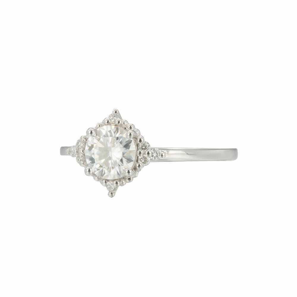 Round Moissanite Engagement Ring - Azra - Image 2