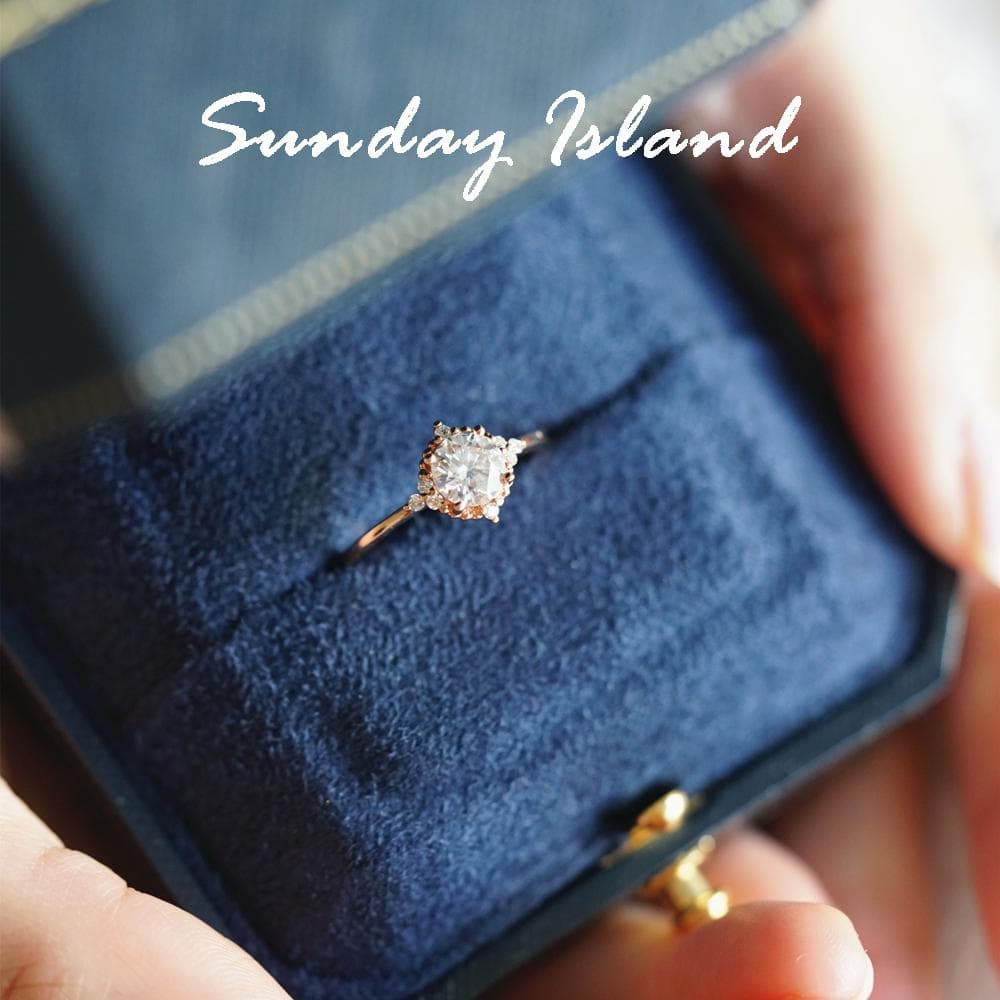 Round Moissanite Engagement Ring - Azra - Image 5