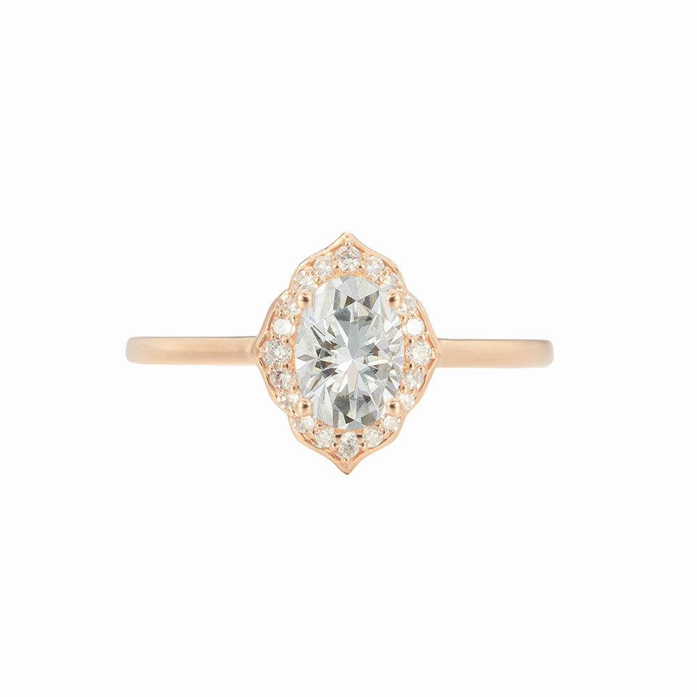 Mini Floral Moissanite Engagement Ring - Chesterton