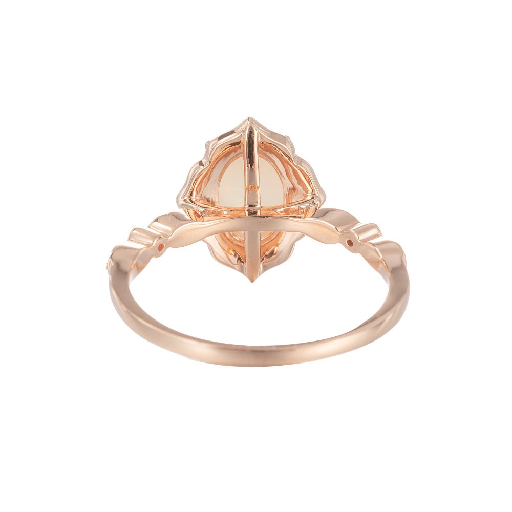 Oval Floral Vintage Opal Ring - Lennox - Image 3