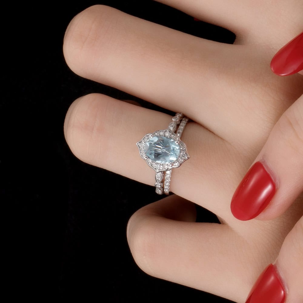 Oval Floral Vintage Opal Ring - Lennox - Image 9