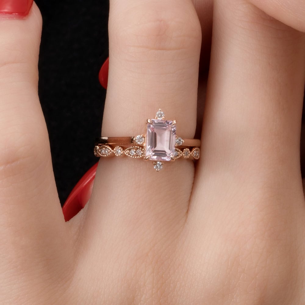 Emerald Cut Aquamarine Ring – Lynn - Image 7
