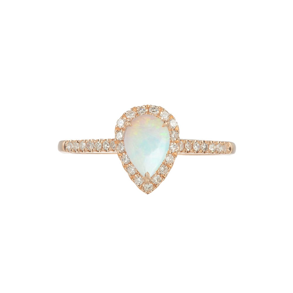 Teardrop Australian Opal Ring – Billie