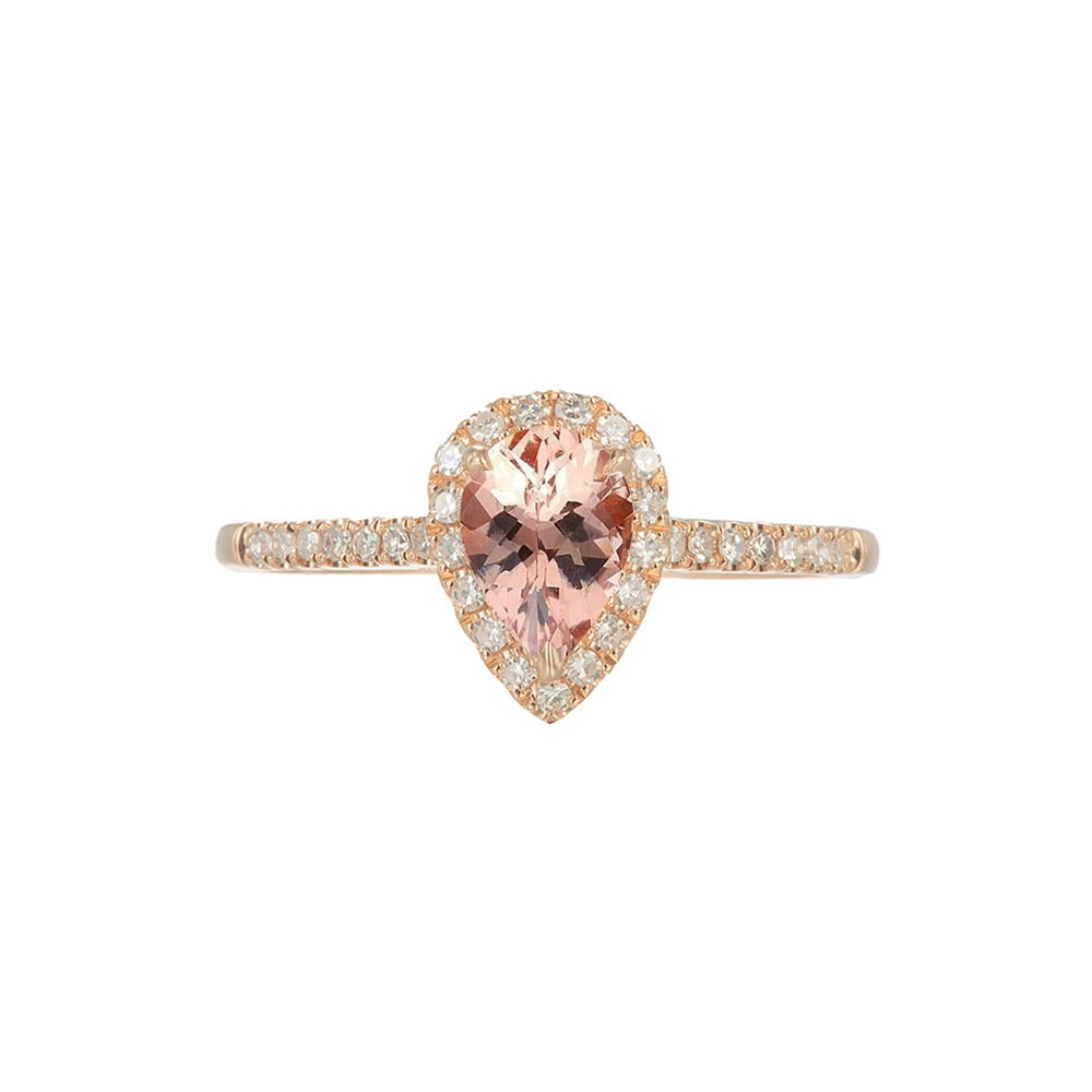 Teardrop Morganite Engagement Ring – Tulip