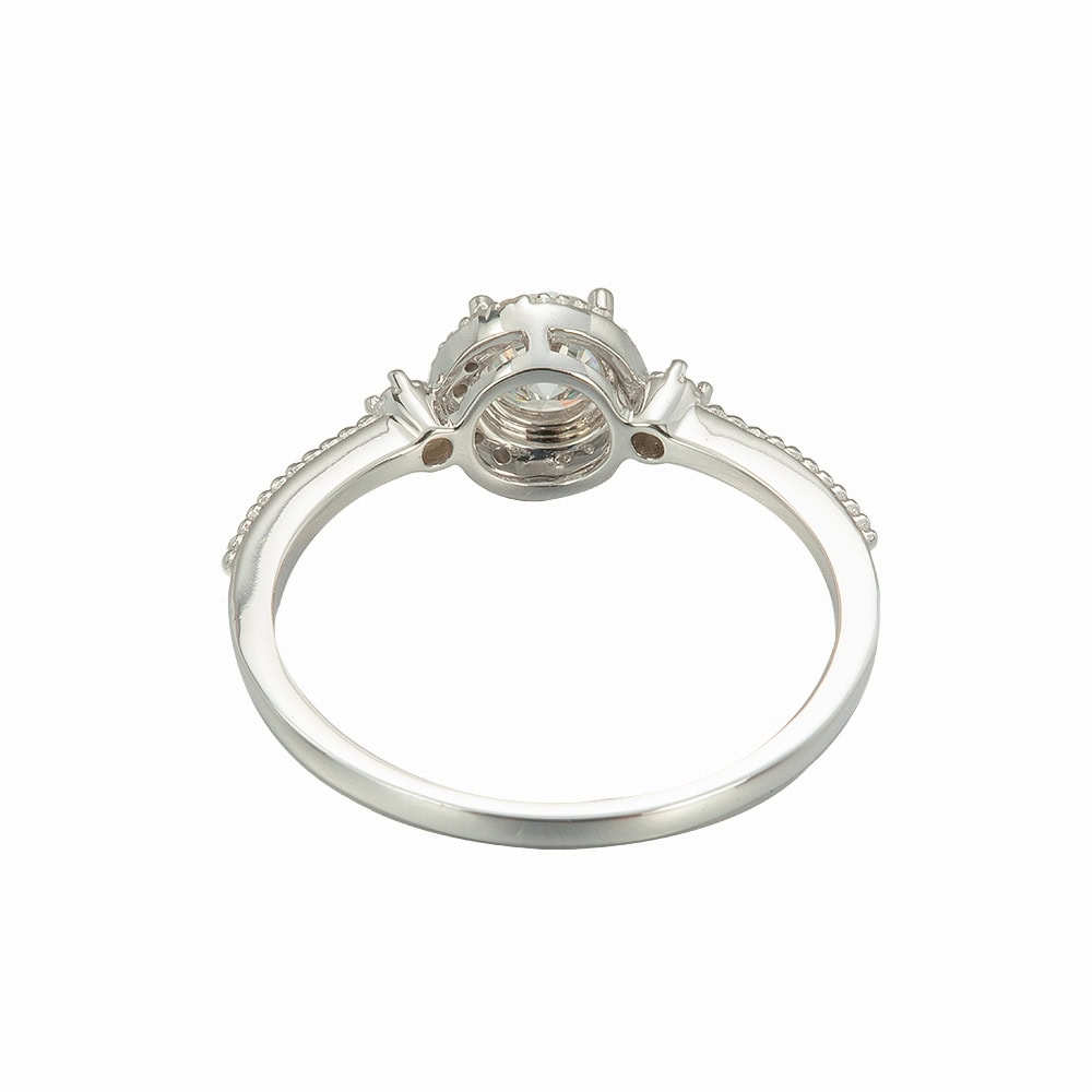 Half Moon Moissanite Engagement Ring - Angela - Image 3