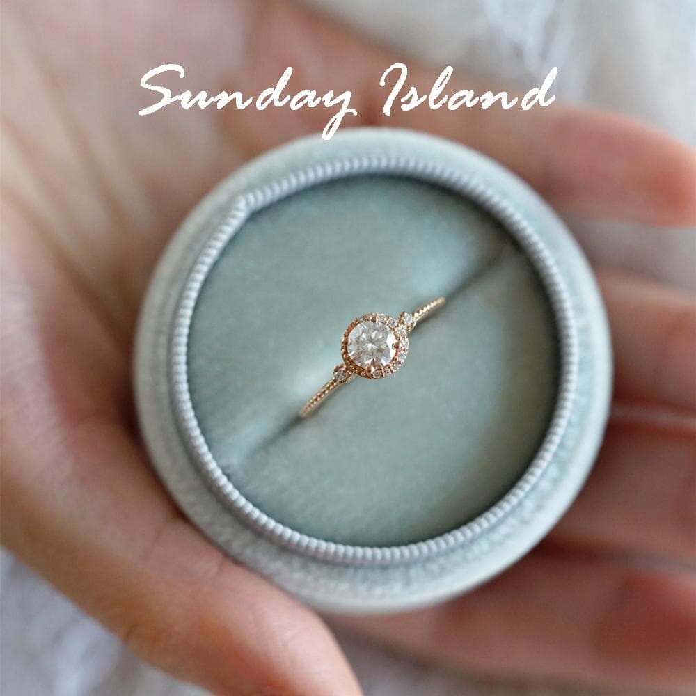 Half Moon Moissanite Engagement Ring - Angela - Image 4