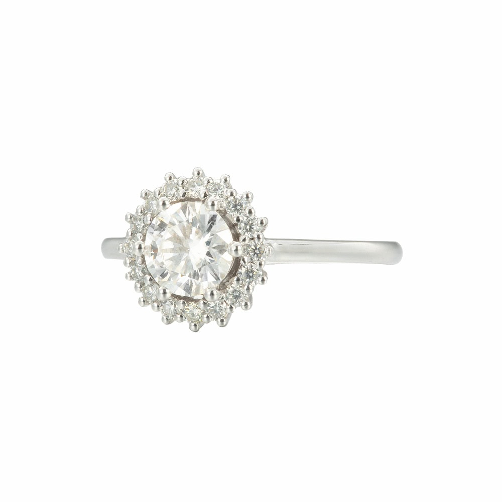 Halo Moissanite Engagement Ring - Calla - Image 2