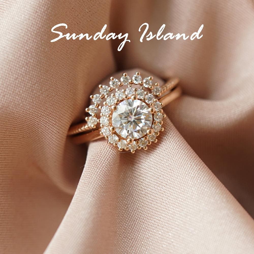 Halo Moissanite Engagement Ring - Calla - Image 5